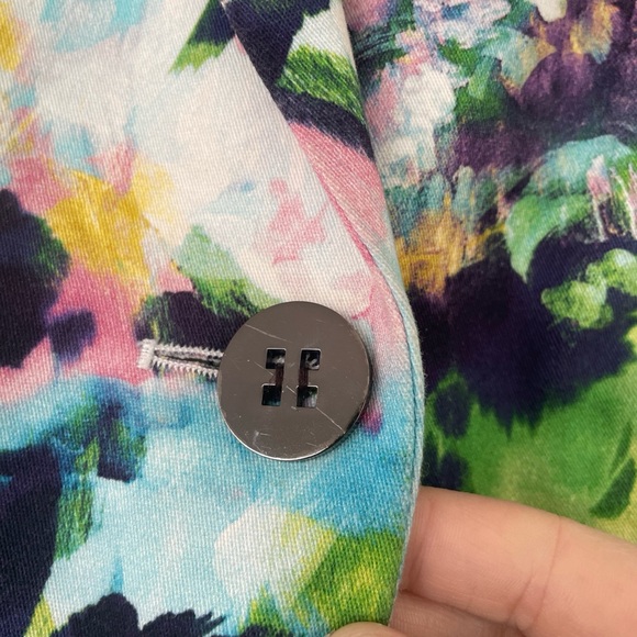 Worth Women’s Painting Themed Cotton Stretch Blazer Size 6 - Picture 2 of 6